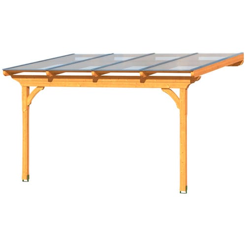 SKANHOLZ Terrassenüberdachung »Ravenna«, Breite: 434 cm, Dach: Polycarbonat (PC), braun