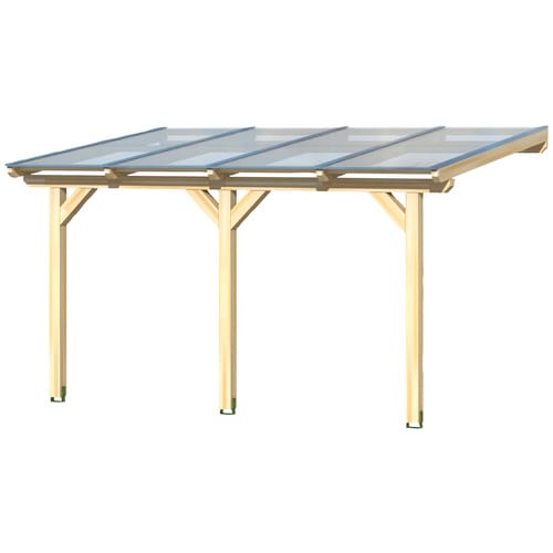 SKANHOLZ Terrassenüberdachung »Andria«, Breite: 434 cm, Dach: Polycarbonat (PC), nussbaum - braun