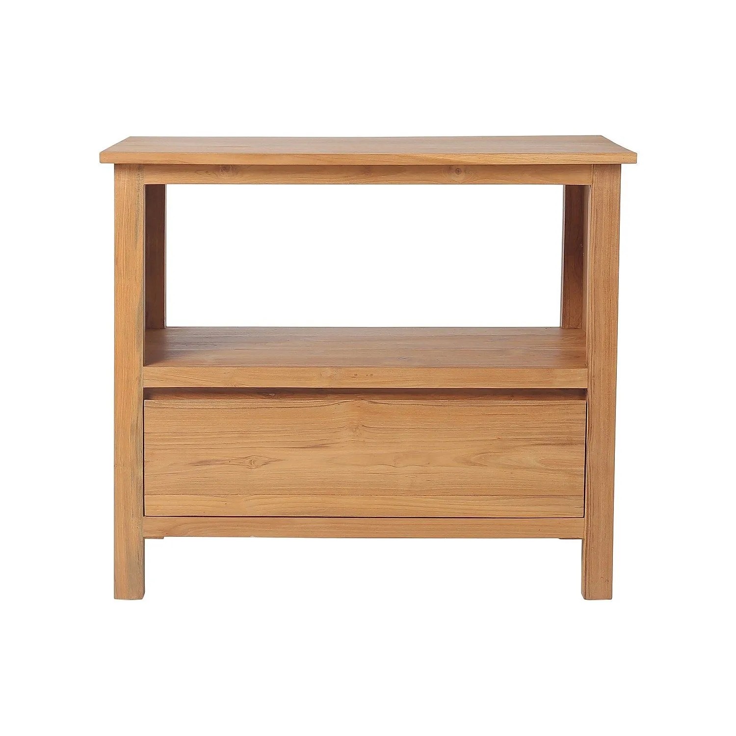 Vente-unique Waschbeckenunterschrank Ketapang Naturfarben Hell 90 cm