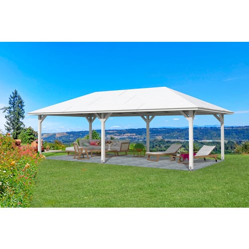 SKANHOLZ Pavillon »Orleans 3«, Zeltdach, viereckig, BxHxT: 504 x 344 x 916 cm - weiss
