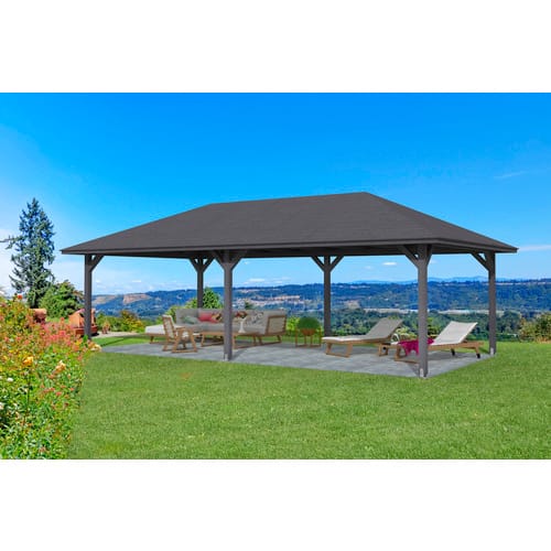 SKANHOLZ Pavillon »Orleans 3«, Zeltdach, viereckig, BxHxT: 504 x 344 x 916 cm - grau