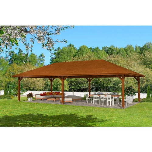 SKANHOLZ Pavillon »Orleans 4«, Zeltdach, viereckig, BxHxT: 569 x 360 x 1046 cm - braun