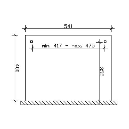 SKANHOLZ Terrassenüberdachung »Ancona«, Breite: 541 cm, Dach: Polycarbonat (PC), natur - beige