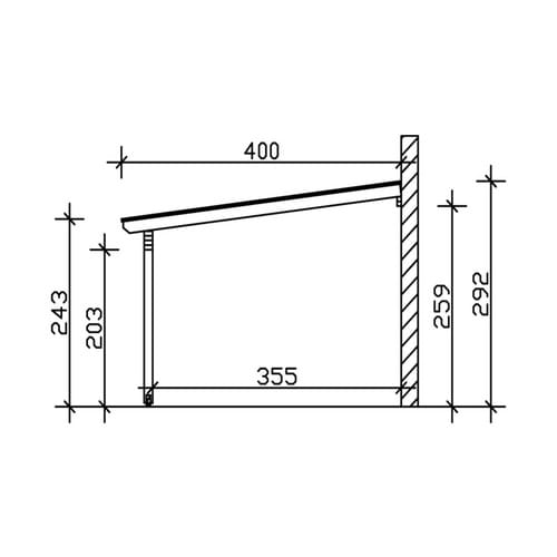 SKANHOLZ Terrassenüberdachung »Ancona«, Breite: 648 cm, Dach: Polycarbonat (PC), nussbaum - braun