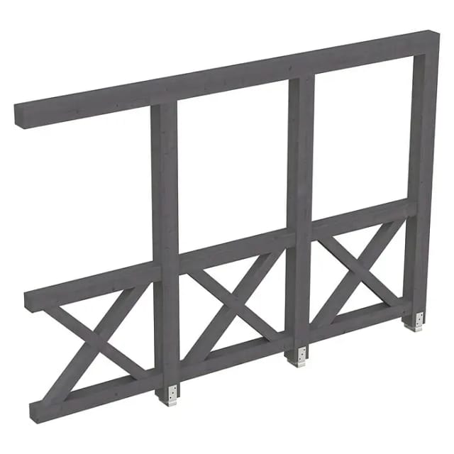 SKANHOLZ Seitenwand, B x H: 78,5 x 210 cm, Holz, Farbe: schiefergrau