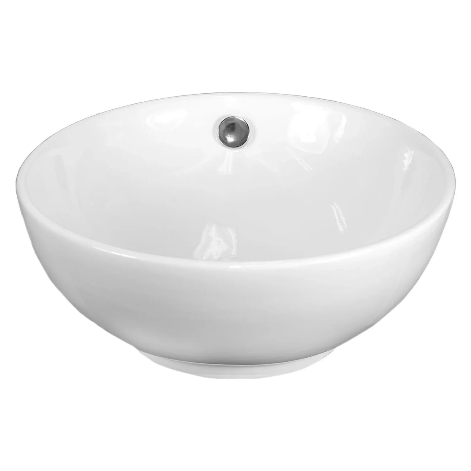 NEG Aufsatz-Waschbecken Waschschale Uno66A Rund 38T x 38B x 16H cm