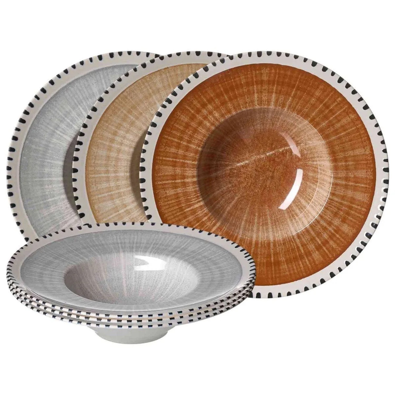 Ritzenhoff & Breker Natura Gourmetteller 28 cm 6er Set Mix