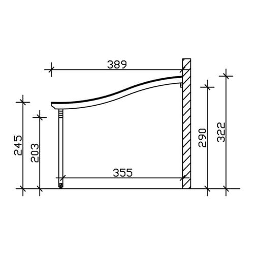 SKANHOLZ Terrassenüberdachung »Verona«, Breite: 541 cm, Dach: Polycarbonat (PC), schiefergrau