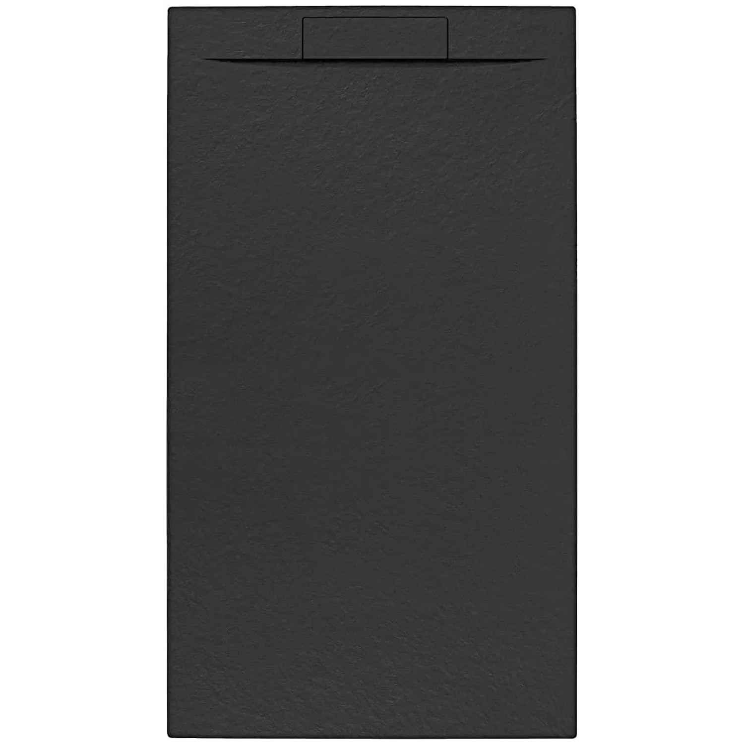 Swiss Aqua Technologies Duschwanne Rechteckige Duschtasse Rutschfest Gussmarmor 90x160CM Extra Flach Schwarz