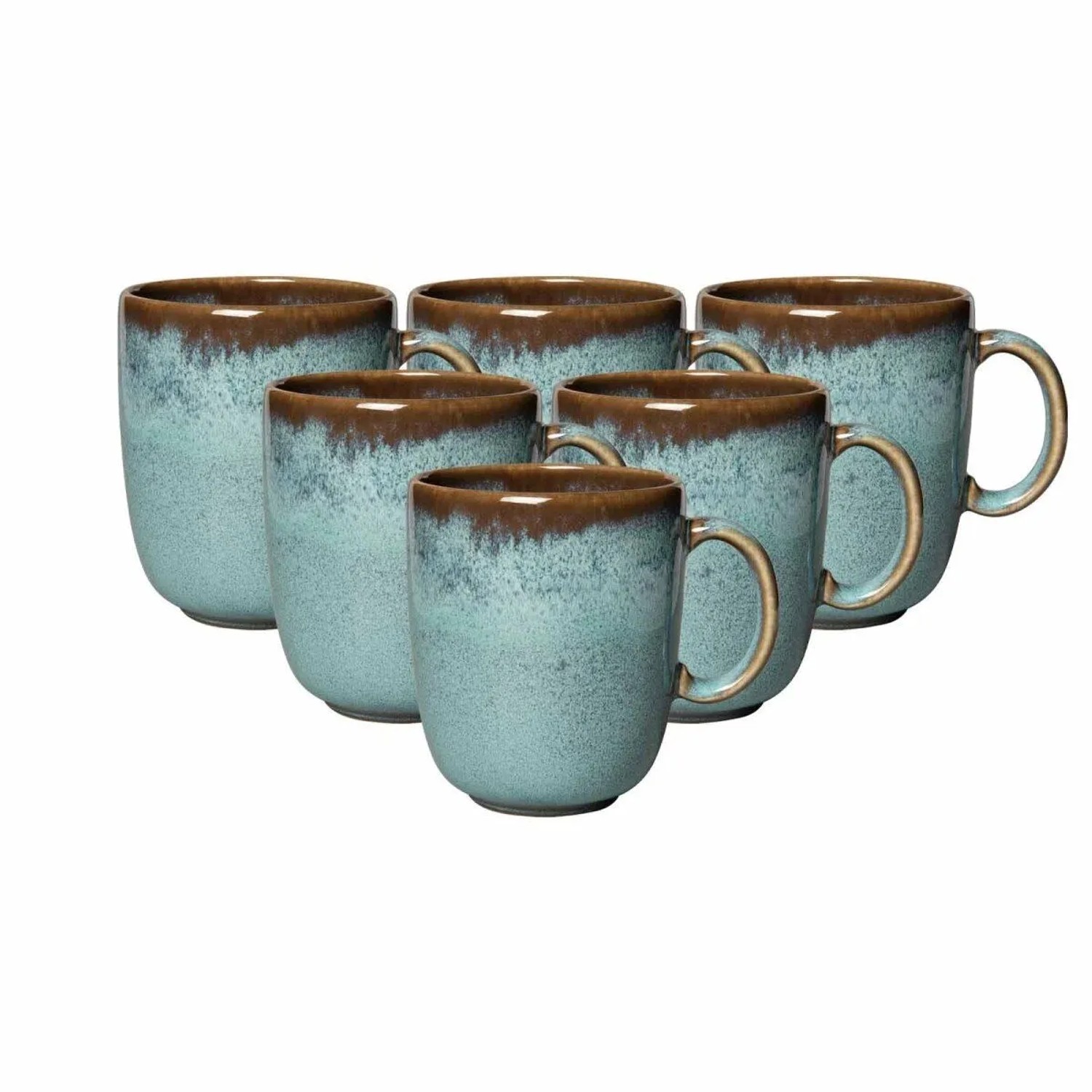 like. by Villeroy & Boch Lave Becher mit Henkel 400 ml 6er Set Glacé