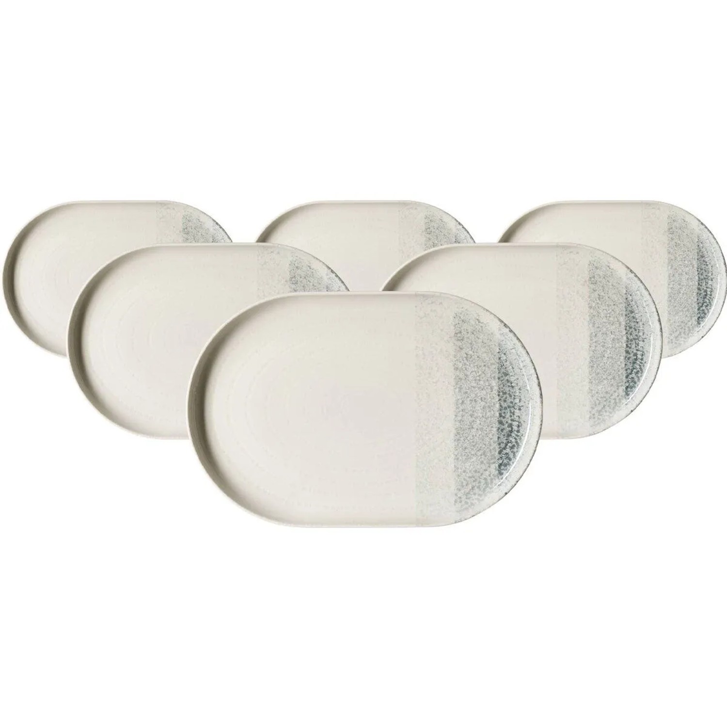 Ritzenhoff & Breker Trio Servierplatte 30 x 20 cm 6er Set Grau