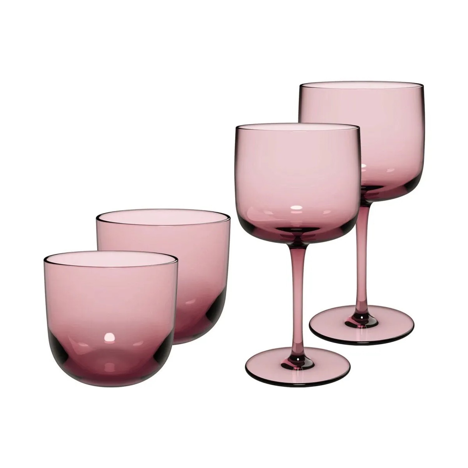 like. by Villeroy & Boch Like Glass Wein- und Wassergläser Set 4-teilig Grape