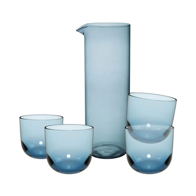 like. by Villeroy & Boch Like Glass Trinkgläser mit Karaffe 5-teilig Ice