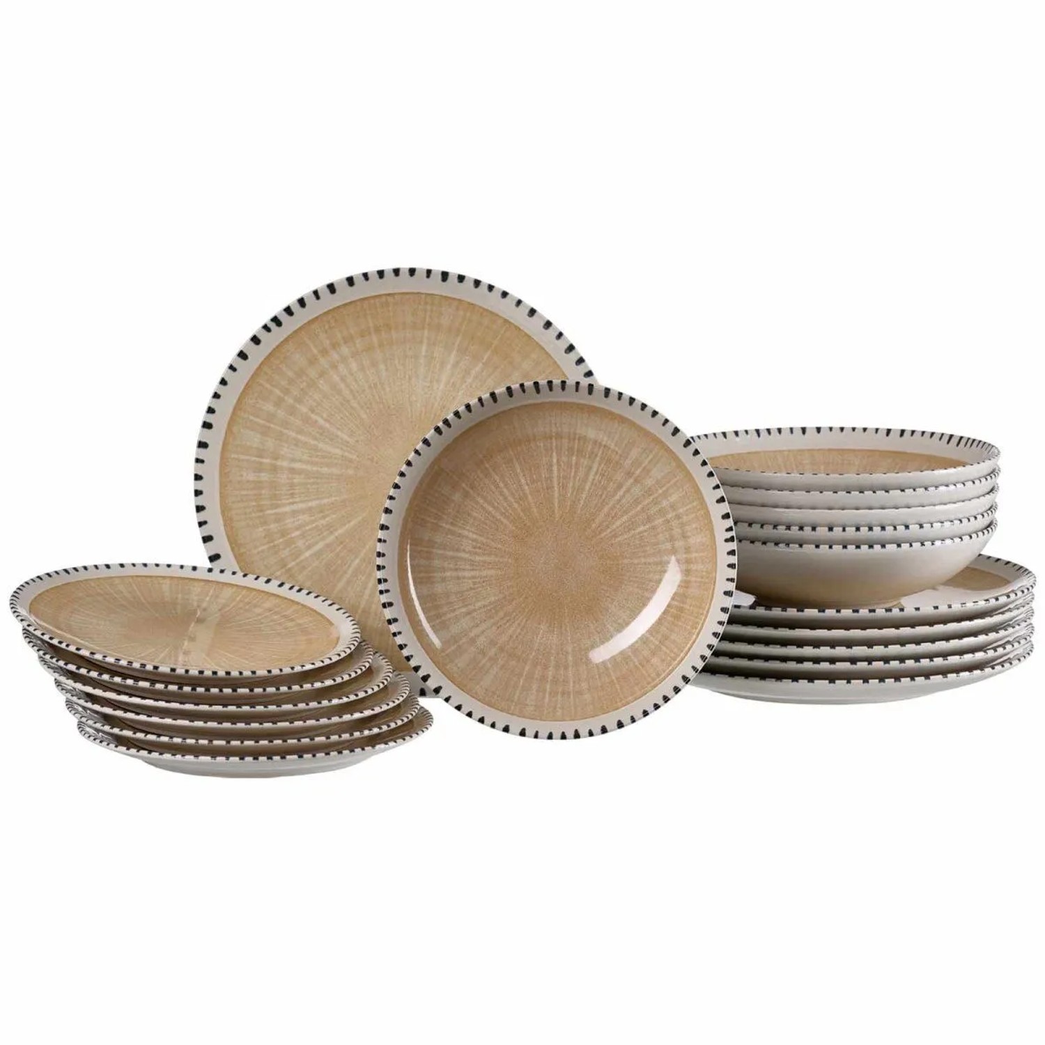 Ritzenhoff & Breker Natura Teller-Set 18-teilig Creme
