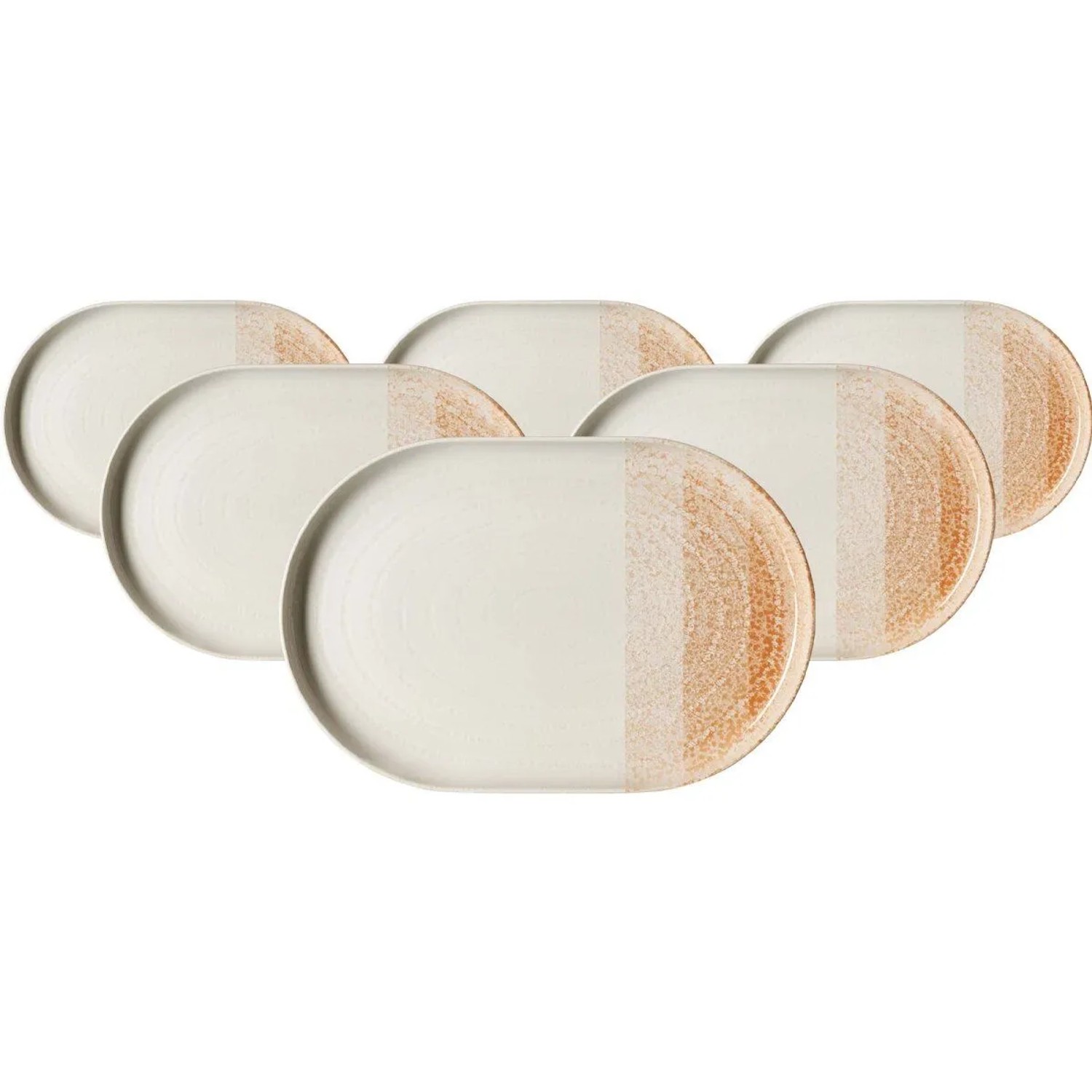 Ritzenhoff & Breker Trio Servierplatte 30 x 20 cm 6er Set Braun