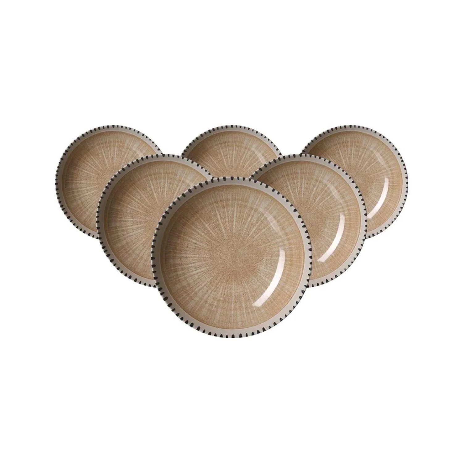 Ritzenhoff & Breker Natura Suppenteller 21 cm 6er Set Creme