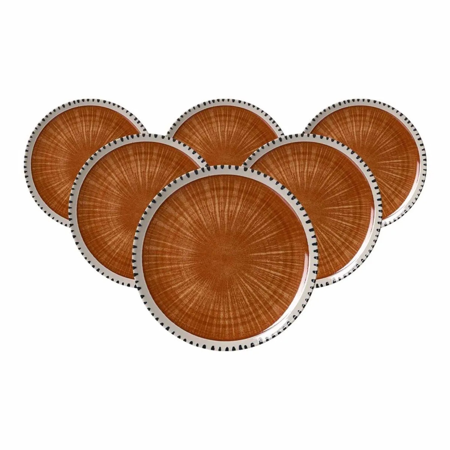 Ritzenhoff & Breker Natura Speiseteller 26 cm 6er Set Braun