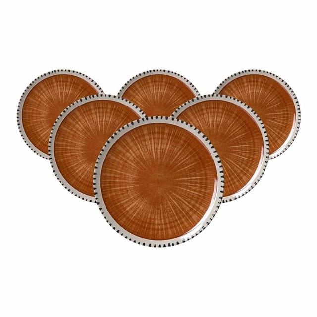 Ritzenhoff & Breker Natura Speiseteller 26 cm 6er Set Braun