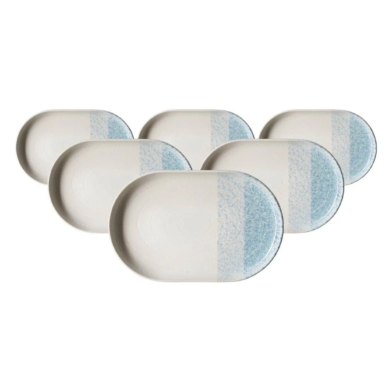 Ritzenhoff & Breker Trio Servierplatte 20 x 13 cm 6er Set Blau
