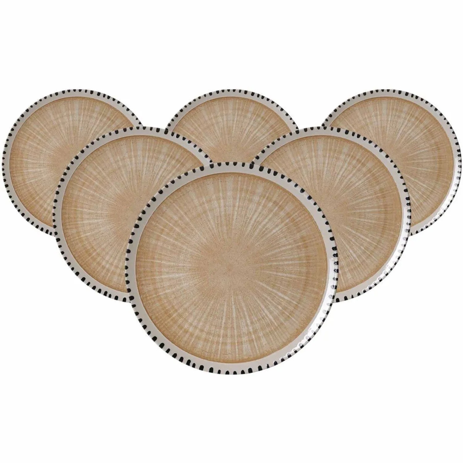 Ritzenhoff & Breker Natura Platzteller 32 cm 6er Set Creme