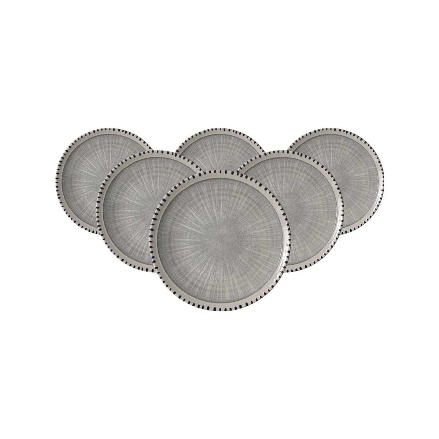 Ritzenhoff & Breker Natura Dessertteller 20,5 cm 6er Set Grau
