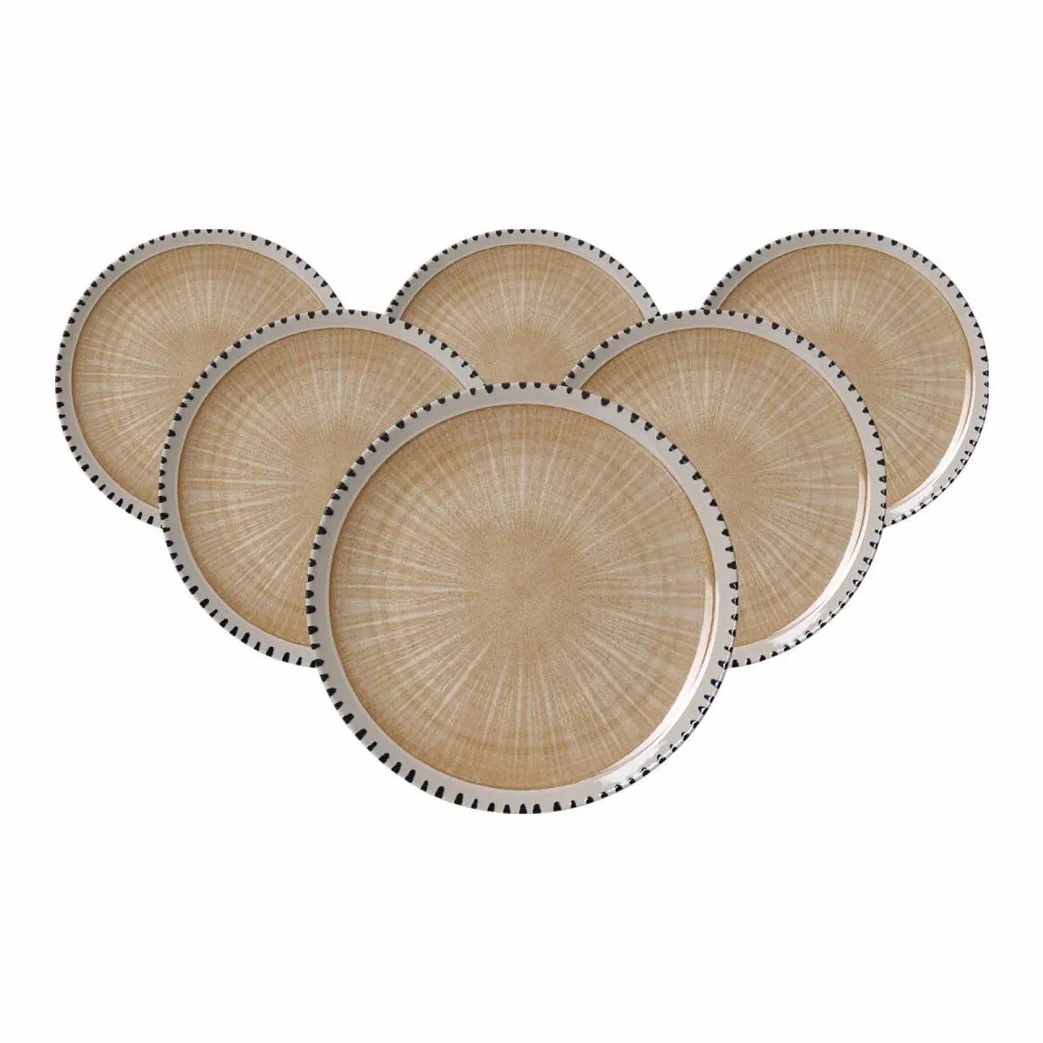 Ritzenhoff & Breker Natura Speiseteller 26 cm 6er Set Creme