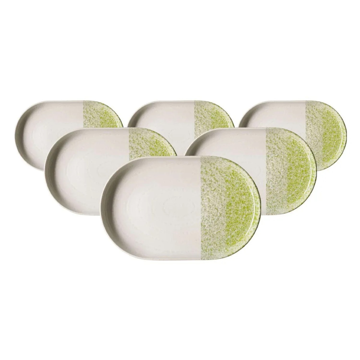 Ritzenhoff & Breker Trio Servierplatte 20 x 13 cm 6er Set Grün