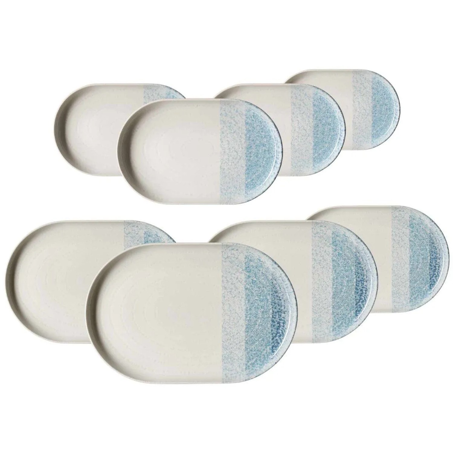 Ritzenhoff & Breker Trio Servierplatten-Set 8-teilig Blau