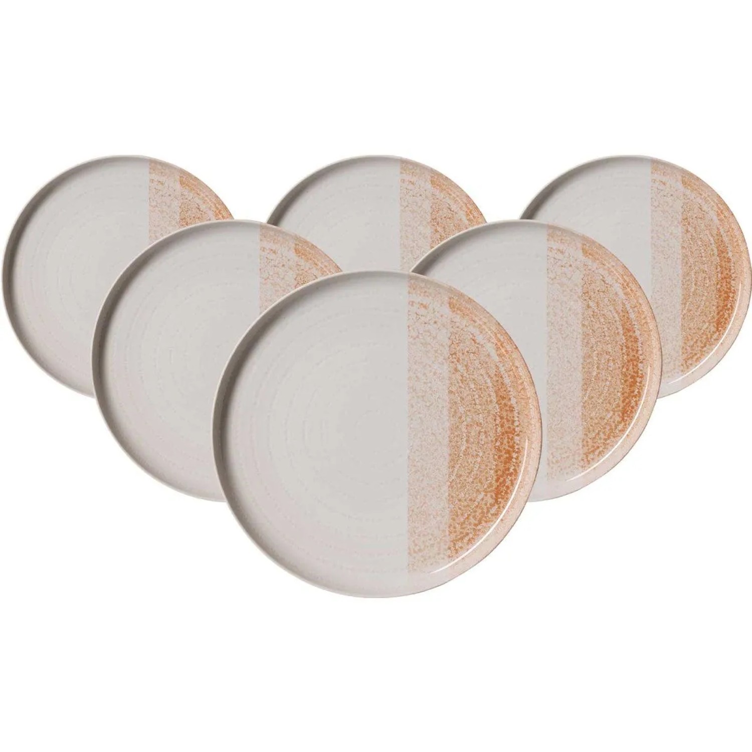 Ritzenhoff & Breker Trio Speiseteller 25 cm 6er Set Braun