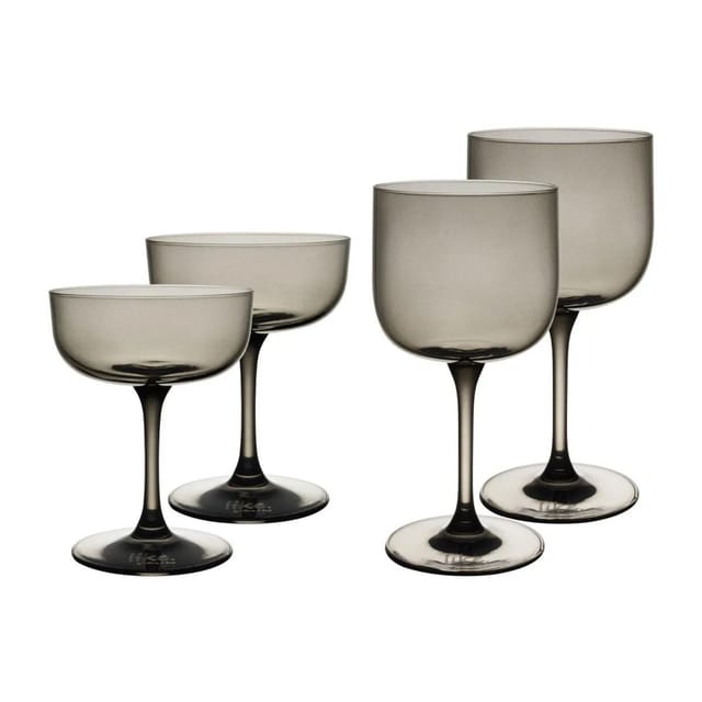 like. by Villeroy & Boch Like Glass Wein- und Sektgläser Set 4-teilig Smoke