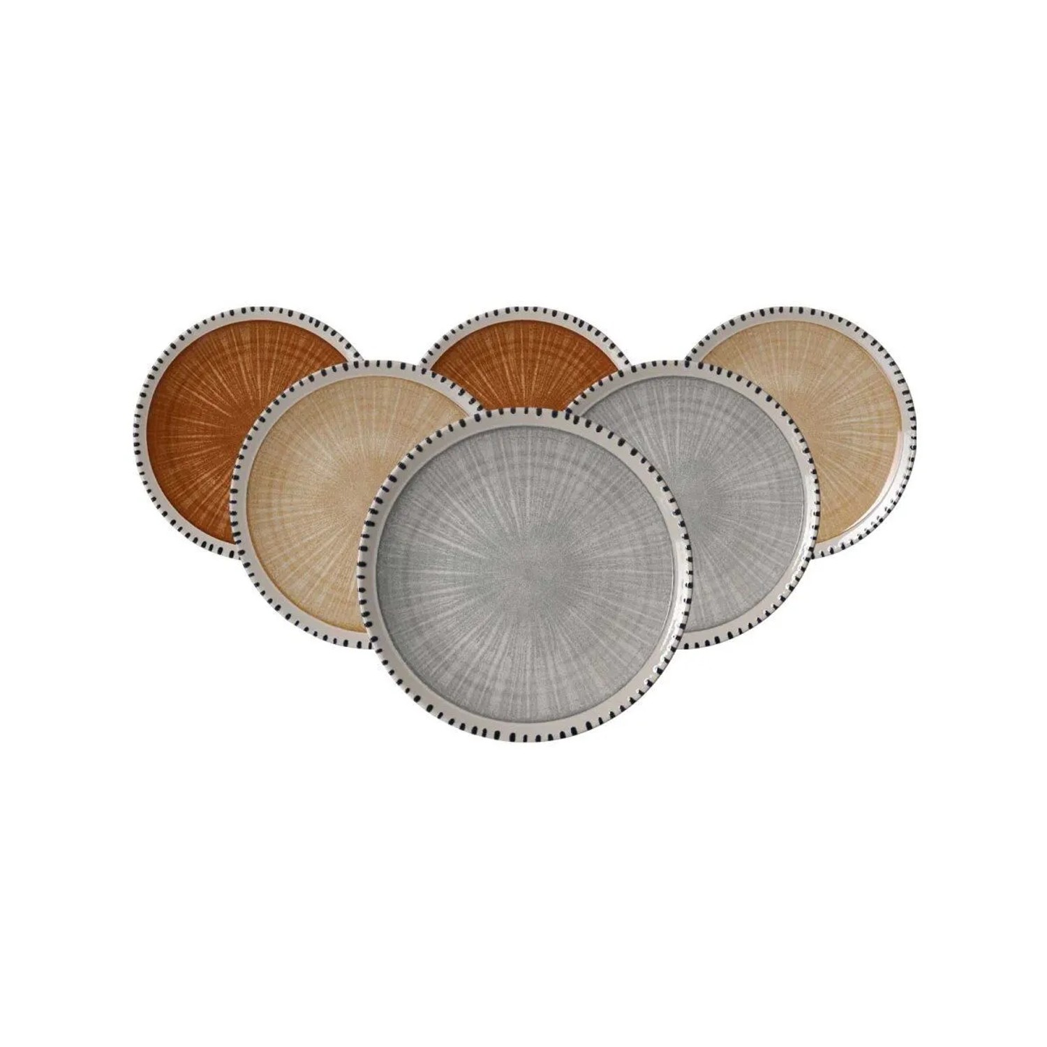 Ritzenhoff & Breker Natura Dessertteller 20,5 cm 6er Set Mix