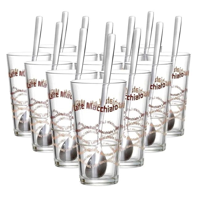 Ritzenhoff & Breker Sana Latte Macchiato Gläser mit Löffel 370 ml 12er Set