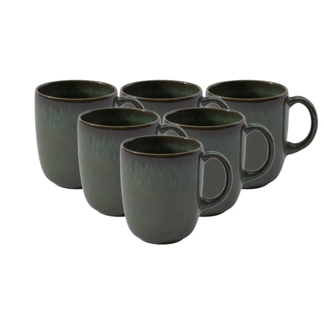like. by Villeroy & Boch Lave Becher mit Henkel 400 ml 6er Set Vert