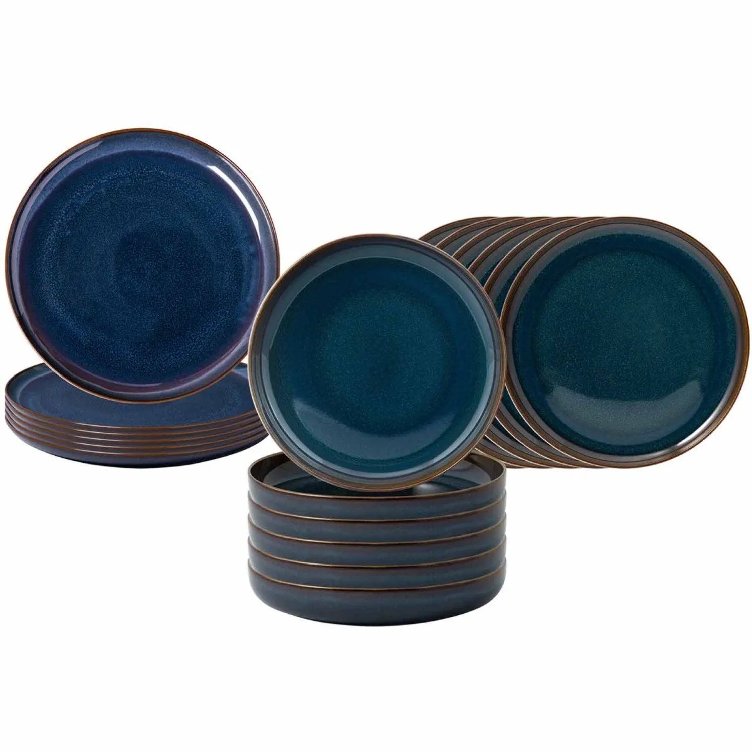 like. by Villeroy & Boch Crafted Teller-Set 18-teilig Denim