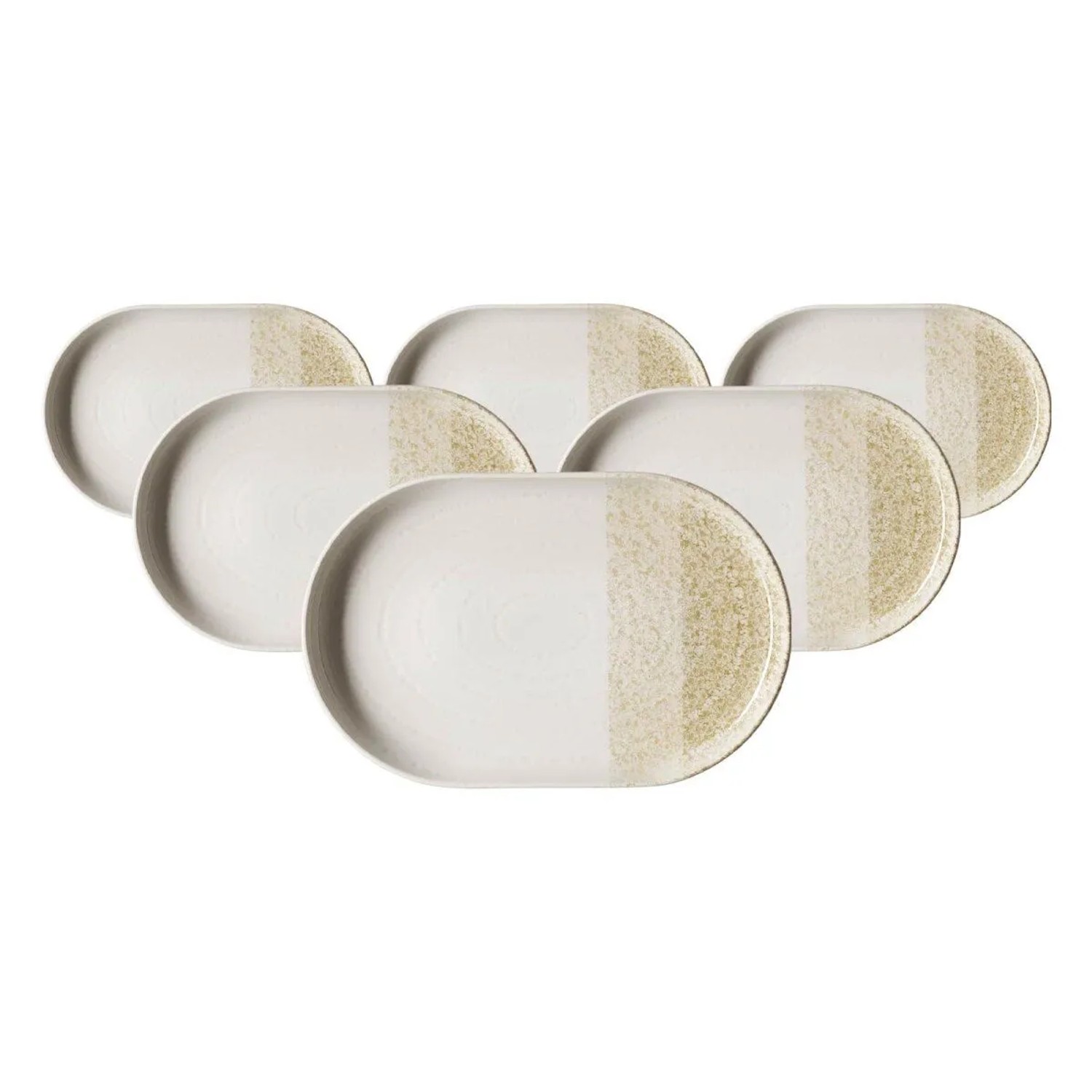 Ritzenhoff & Breker Trio Servierplatte 20 x 13 cm 6er Set Creme