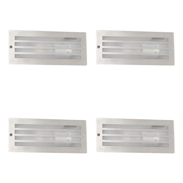 QAZQA 4er Set Moderne Einbaustrahler Stahl IP44 Hurricane