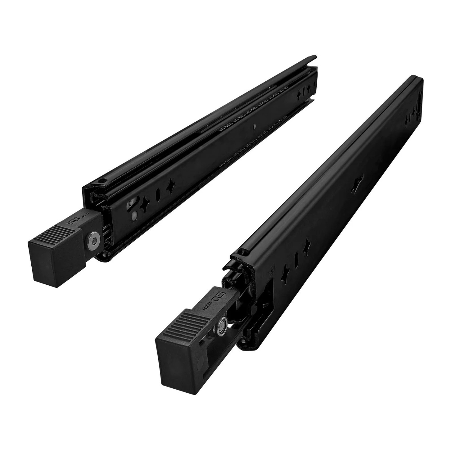 SOTECH Schwerlastauszug VarioSlide KV1-120-H58-L700-EH 700 mm Nicht Trennbar Schwarz Einrastfunktion Schwarzer Hebel Schubladenschiene Bis 120 Kg