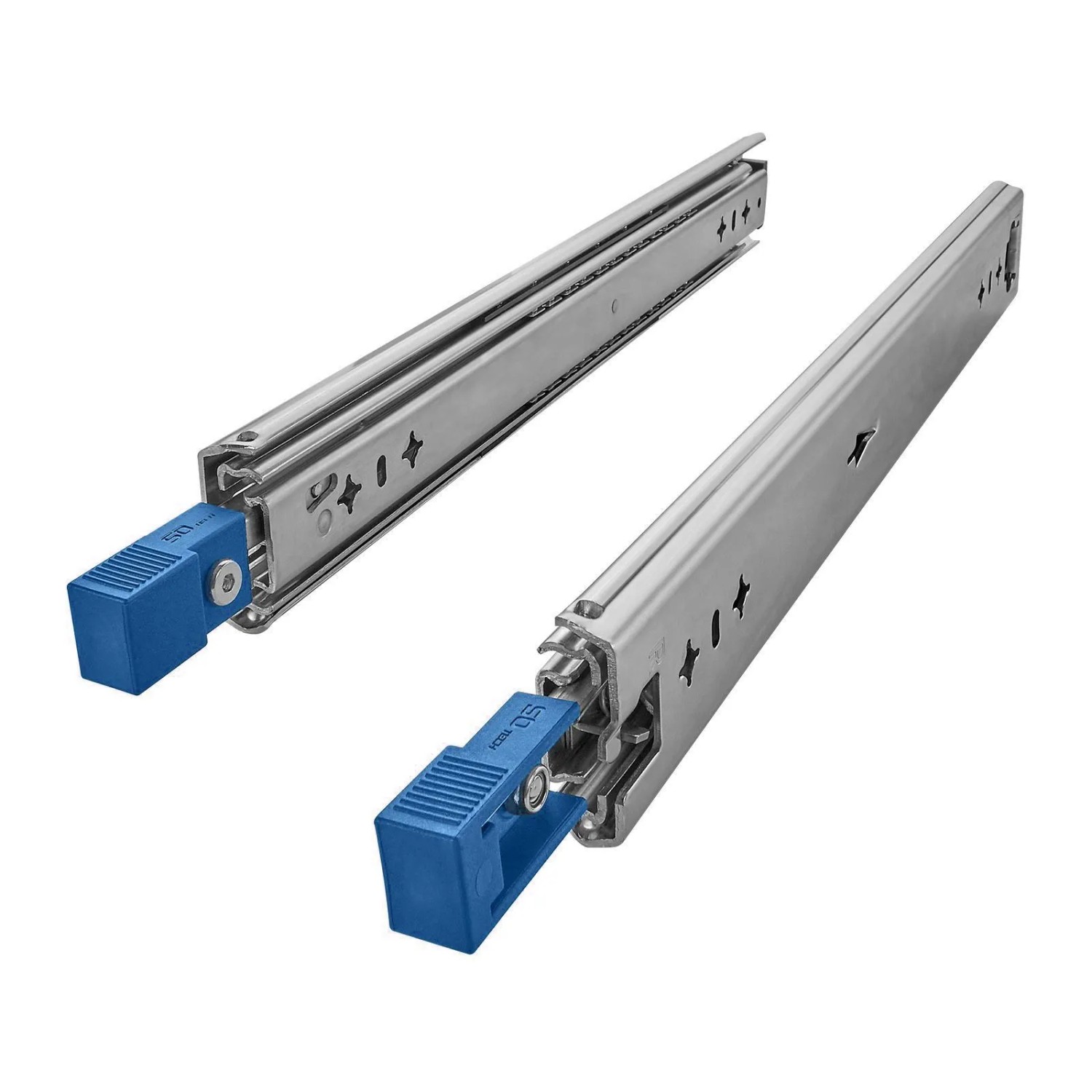 SOTECH Schwerlastauszug VarioSlide KV1-120-H58-L800-EH 800 mm Nicht Trennbar Lock In Out Einrastfunktion Blauer Hebel Schubladenschiene Bis 120 kg