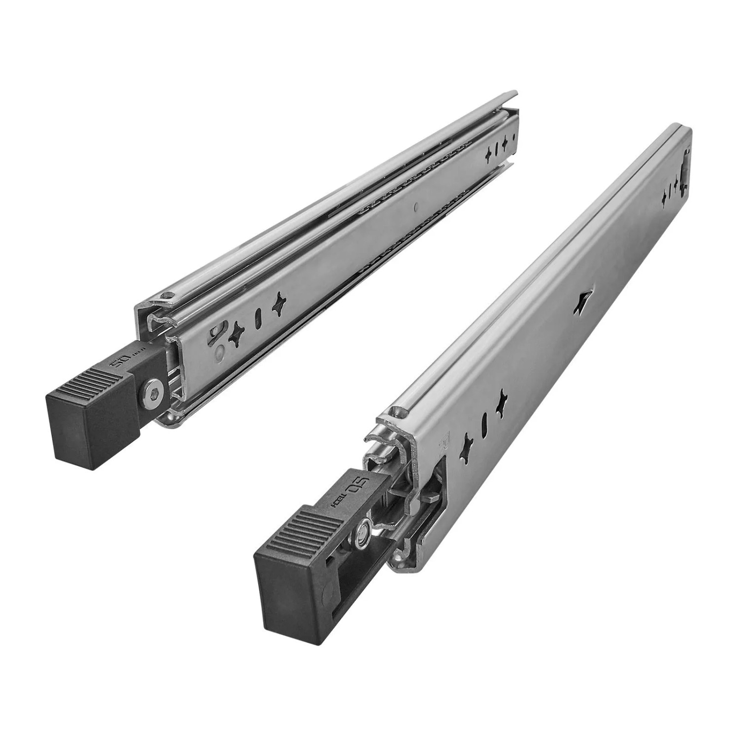 SOTECH Schwerlastauszug VarioSlide KV1-120-H58-L700-EH 700 mm Nicht Trennbar Lock In Out Einrastfunktion Schwarzer Hebel Schubladenschiene Bis 120 kg