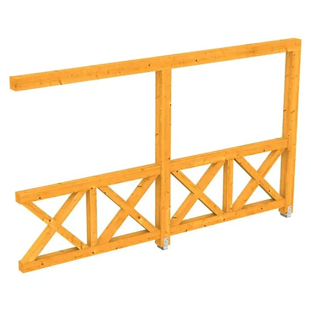 SKANHOLZ Seitenwand, B x H: 355 x 210 cm, Holz, Farbe: eiche hell