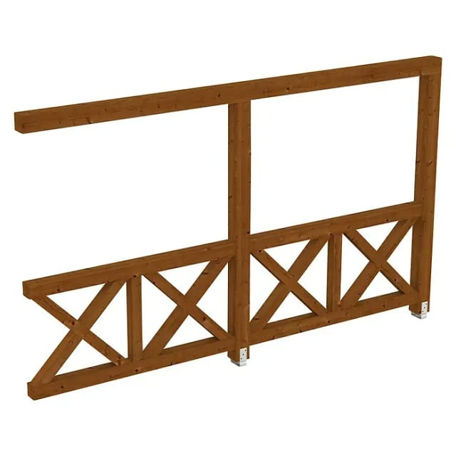 SKANHOLZ Seitenwand, B x H: 355 x 210 cm, Holz, Farbe: nussbaum