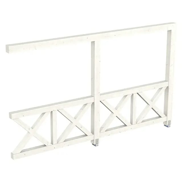 SKANHOLZ Seitenwand, B x H: 355 x 210 cm, Holz, Farbe: weiß