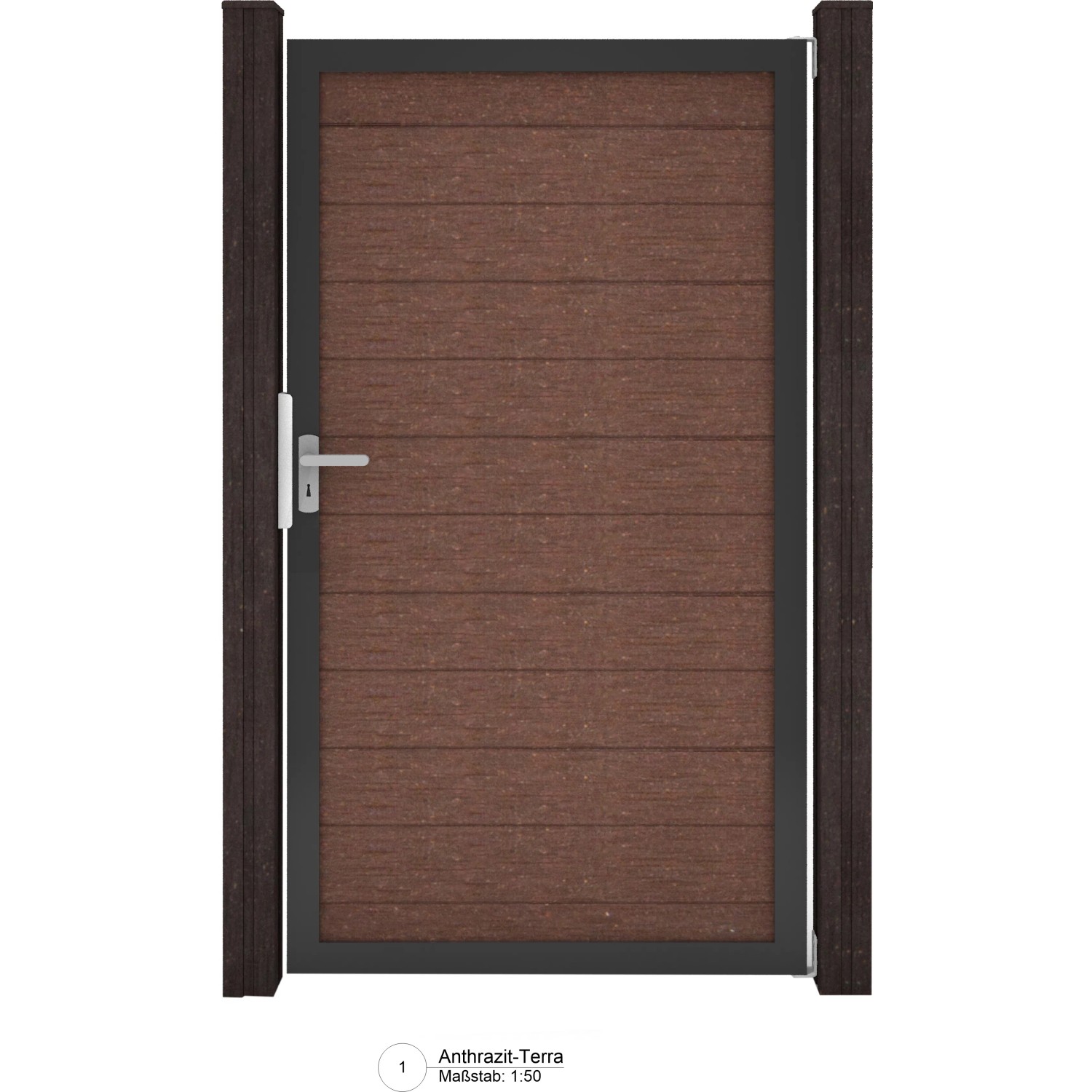 GroJa Solid Steckzaun Tor Universal-DIN Terra Sondermaß bis max. 150x180cm