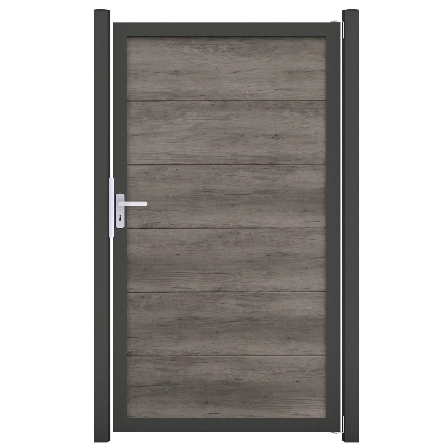 GroJa Tor BasicLine Nova 1-flügelig 100 cm x 180 cm Monument Oak