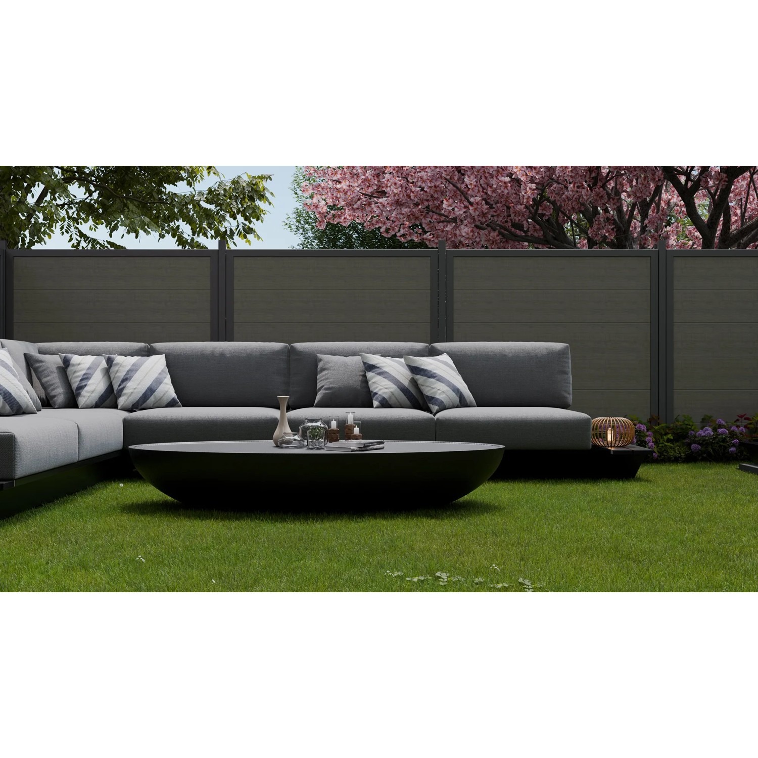 GroJa Hauptelement BasicLine Nova Sondermaß max. 180 cm x 180 cm Grey Ash Cut