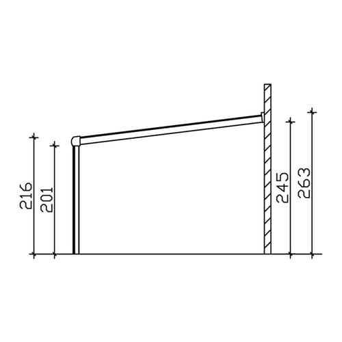 SKANHOLZ Terrassenüberdachung »Garda«, Breite: 541 cm, Dach: Polycarbonat (PC), weiß - weiss