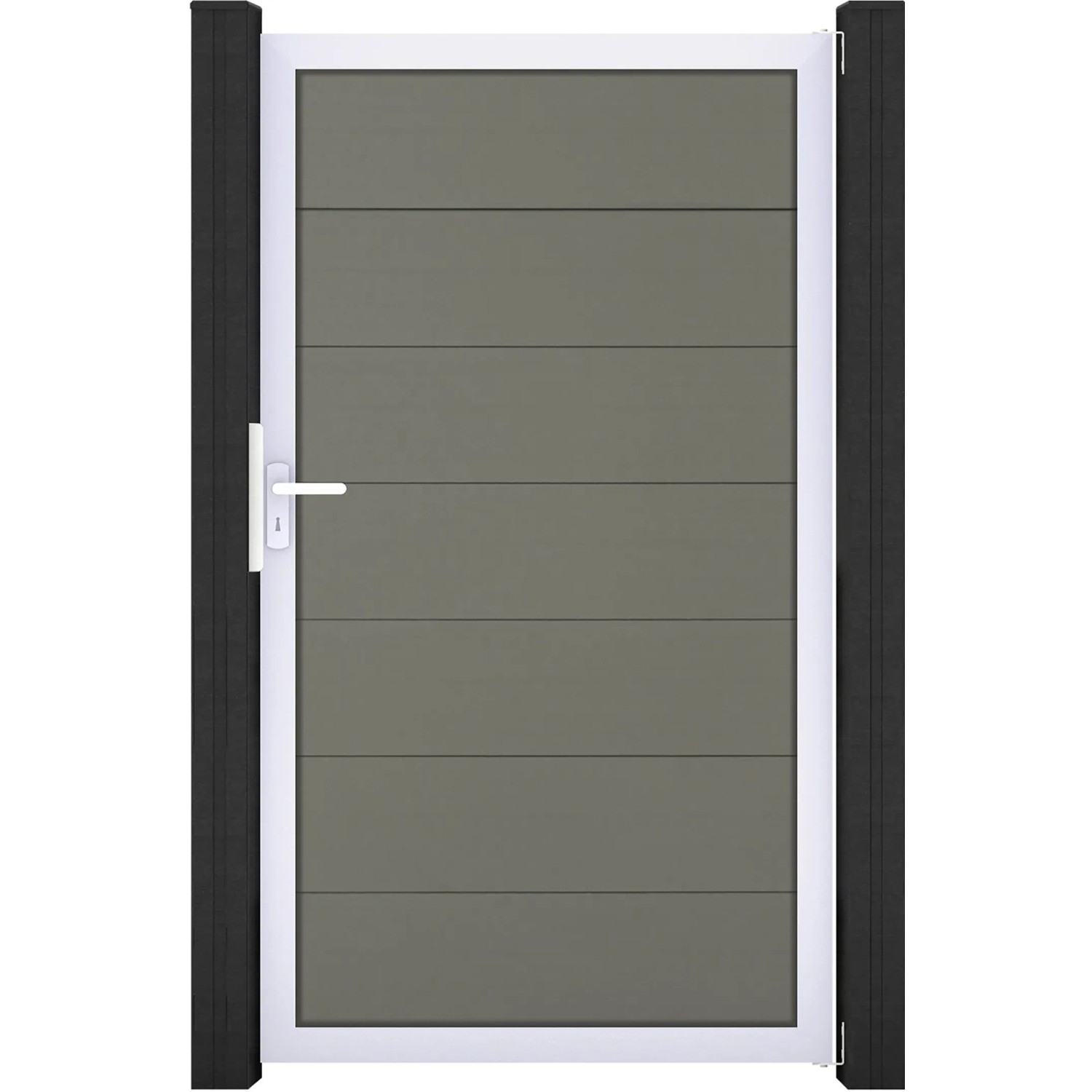 GroJa Tor Solid Grande 150 cm x 180 cm Grau Rahmen EV1