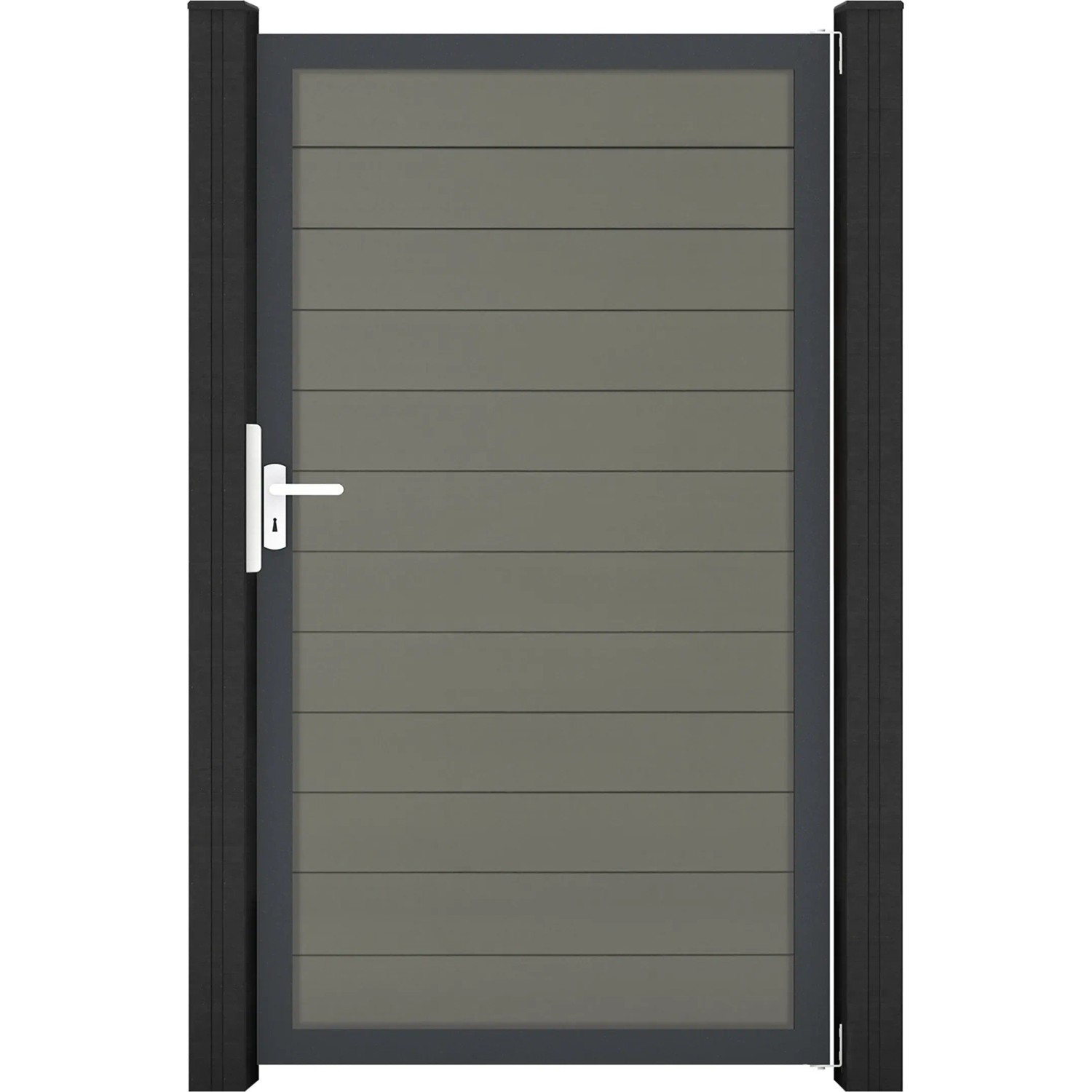 GroJa Tor Solid 150 cm x 180 cm Grau Rahmen DB703