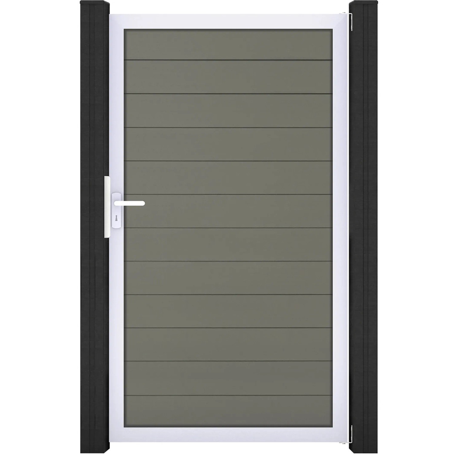 GroJa Tor Solid 150 cm x 180 cm Grau Rahmen EV1