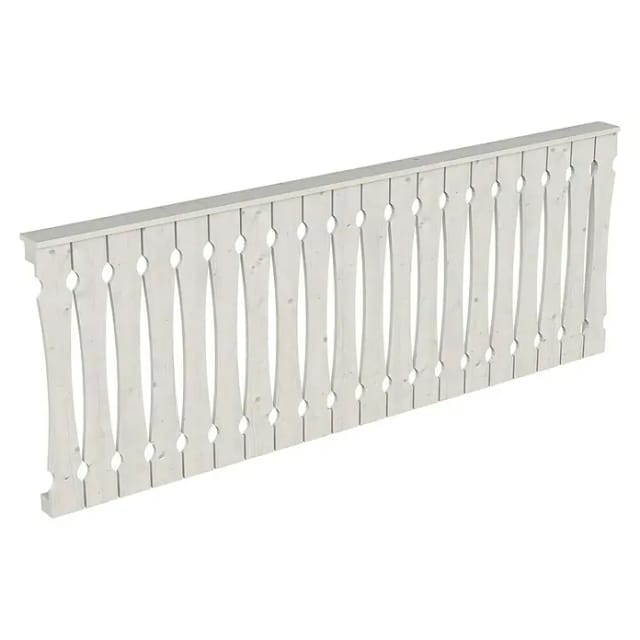 SKANHOLZ Seitenwand, B x H: 255 x 96 cm, Holz, Farbe: weiß